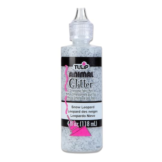 Tulip; 12 Pack: Tulip® Glitter® Snow Leopard Dimensional Fabric Paint; Category:Dimensional Paints; Image:1
